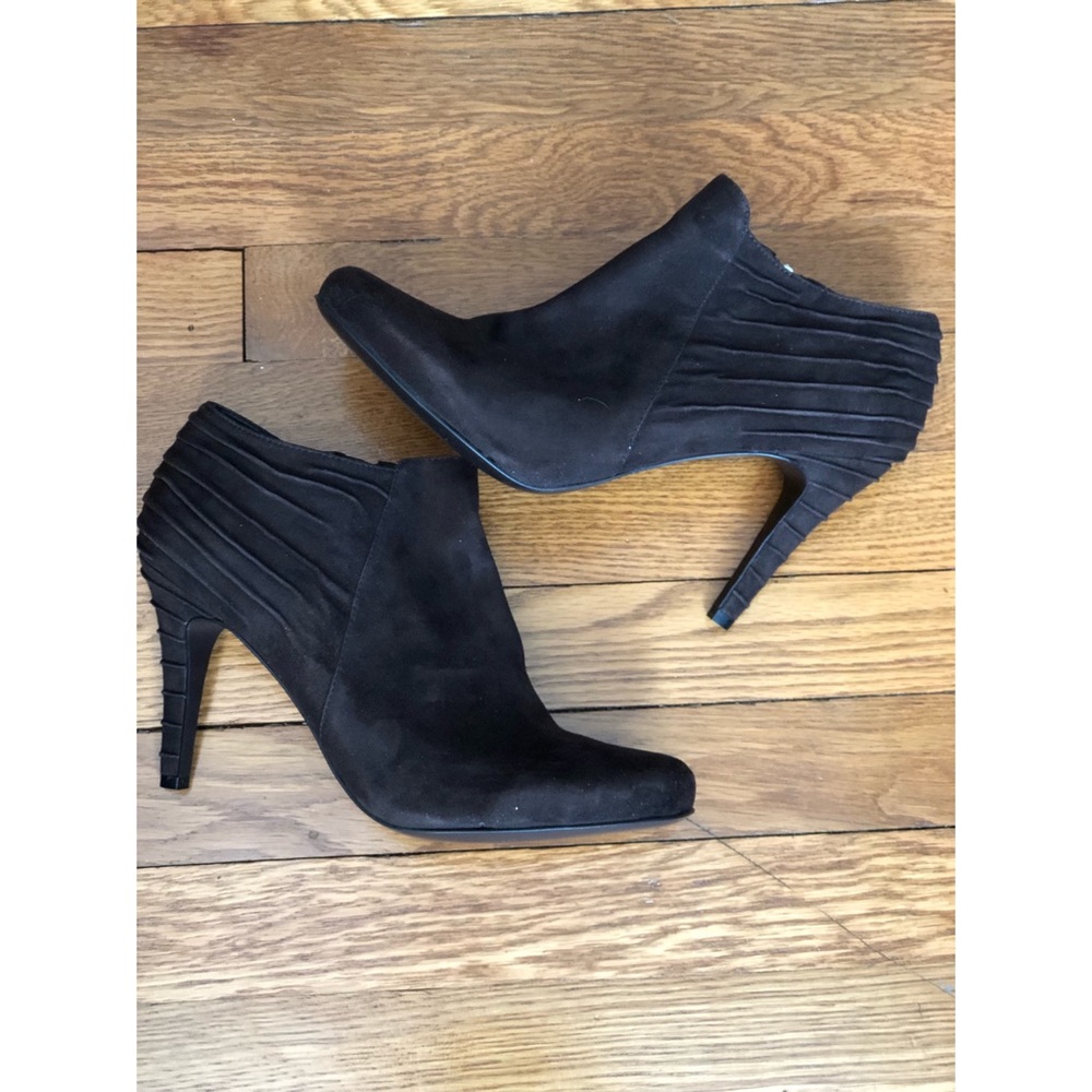 Chocolate Brown Suede Ankle Booties